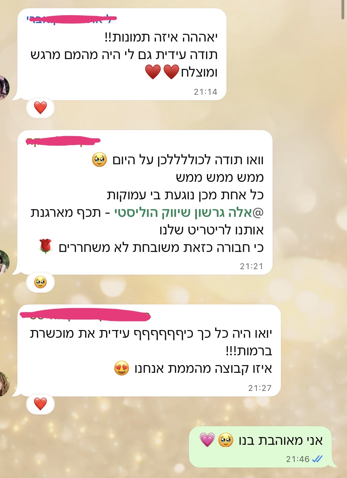 הודעה מהקבוצה